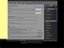 Tablet Screenshot of impossiblepassword.com